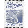 NICARAGUA, FLOWER, Gold Trumpet Tree, blue 1983...