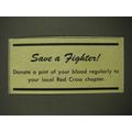 1944 WWII Red Cross Ad - Save a Fighter Donate Blood