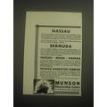 1931 Munsun Steamship lines Ad - Nassau