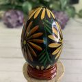 VTG Wooden Easter Egg Ukrainian Pysanky Pisanky...