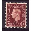 GREAT BRITAIN 1937 SG464 1 1/2d RED BROWN FINE ...
