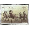 AUSTRALIA, HORSES, Brumbies, brown 1986, 33c, #7