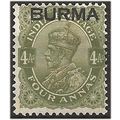 Burma 1937 SG9 4a Sage-Green Mounted Mint . .. .