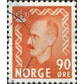 NORWAY, King Haakon VII, orange 1955, 90ore