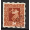 LIECHTENSTEIN 1949 ART PAINTINGS 80R VALUE USED...