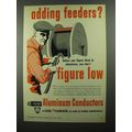 1950 Alcoa Aluminum Conductors Ad - Feeders