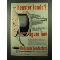 1950 Alcoa Aluminum Conductors Ad - Heavier Loads