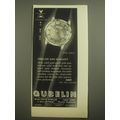 1958 Gubelin GGW 2295-G Watch Ad - Precise and Elegant