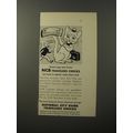 1953 National City Bank Travelers Checks Ad - Smart Copy cats know NCB