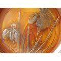 Vintage Art Deco Iris Wall Plate Picture Flower...