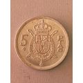 Umlaufmünze Spanien 5 Pesetas 1975 im Stern 76