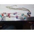 CHICO’S BEADED Necklace MULTICOLOR 36” Long