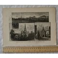 Vintage engraving Colchester Chichester Cathedr...