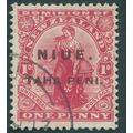 Niue 1917 1d carmine SG21 used