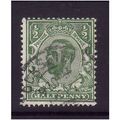 GREAT BRITAIN 1912 1/2d GREEN SG335 FINE USED #1