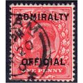 sg0108 1d scarlet ADMIRALTY OFFICIAL CDS fine used