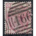 1874 SG144 3d Pale Rose Plate 14 Good Used Chec...