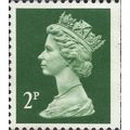 GB, QE II, Machin, dark green grey 1971, 2p, #2