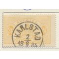 Sweden Stamp Scott #O21, Used, Karlstad 1884 Ca...
