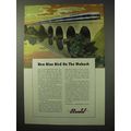 1950 Budd Ad - Blue Bird Train on Wabash Railroad