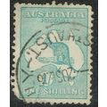 Australia 1915 Kangaroo 1/- Blue Green wmk W6 S...