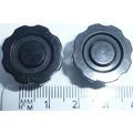 KNOB midget fluted Black bakelite 1/4" shaft # ...