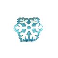 Medium/small blue and white glitter snowflake h...