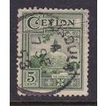 CEYLON / SRI LANKA 1950 5c USED SG414 #1