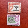 Pitcairn islands Sg2 1/2d, Sg18 1/2d MNH Coryli...