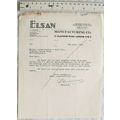 1952 letter Elsan Manufacturing Co, London re E...