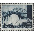 CROATIA, Jajce Waterfall, blue-black 1941, 0.50kuna