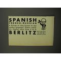 1953 Berlitz School of Languages Ad - Spanish French - Russian