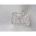 RING HOLDER /OBLONG ART DECO STYLE GLASS (08/02)