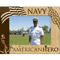 Navy American Hero Laser Engraved Wood Picture ...