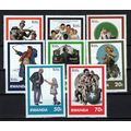 Rwanda 1027-1034 MNH Norman Rockwell Paintings ...