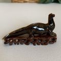 Vintage Chinese Carved Tiger's Eye Dinosaur Fig...