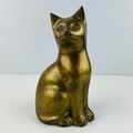Cat Sitting Figure Brass - Made In Korea