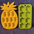 Lot 2 Silicone PINEAPPLE & TULIPS ICE CUBE TRAY...