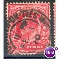 GB stamps 1902-10 KEV11 - 1d SG219 Stockton On ...