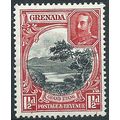 Grenada 1934 SG137 1 1/2d Black & Scarlet Mount...
