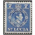 St Lucia 1949 SG152 7c Ultramarine Mounted Mint...