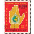 ZAIRE, 50th Anniversary of Interpol #2, red 197...