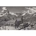 Swiss Zermatt Switzerland Railway Station Real Photo Postcard