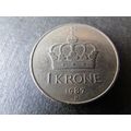1987 NORWAY ONE KRONE FREE POST. AAF