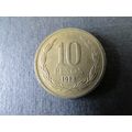 1988 CHILE TEN PESOS FREE POST. (ed) o P