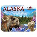 Alaska Summer Wildflowers Bear and Cubs Fridge ...