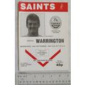 1986 programme St. Helens v. Warrington, Lancas...