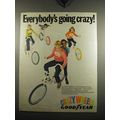 1969 Goodyear Crazywheels Bike Tires Ad - Everybody's going crazy