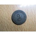 1876c 2 Pfennig Germany Empire Coin