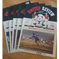X 5 Manchester United Vintage Football Programm...